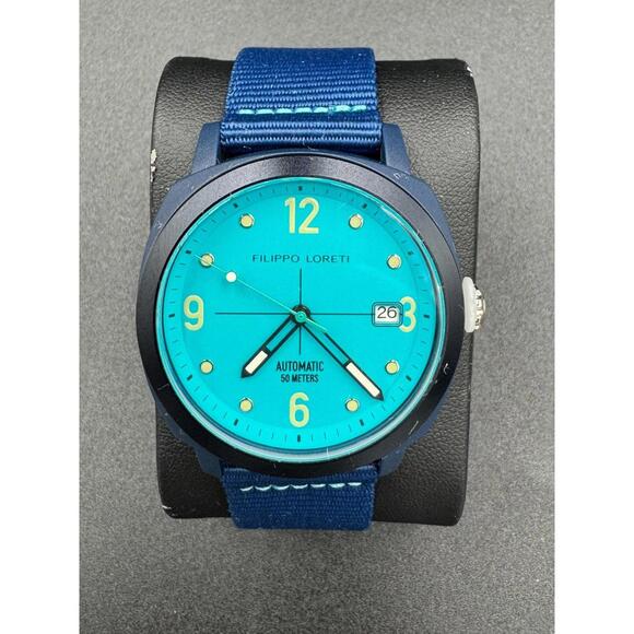 Filippo Loreti Folgore Ocean Automatic Turquoise Dial Recycled Plastic 40mm New - Picture 1 of 9